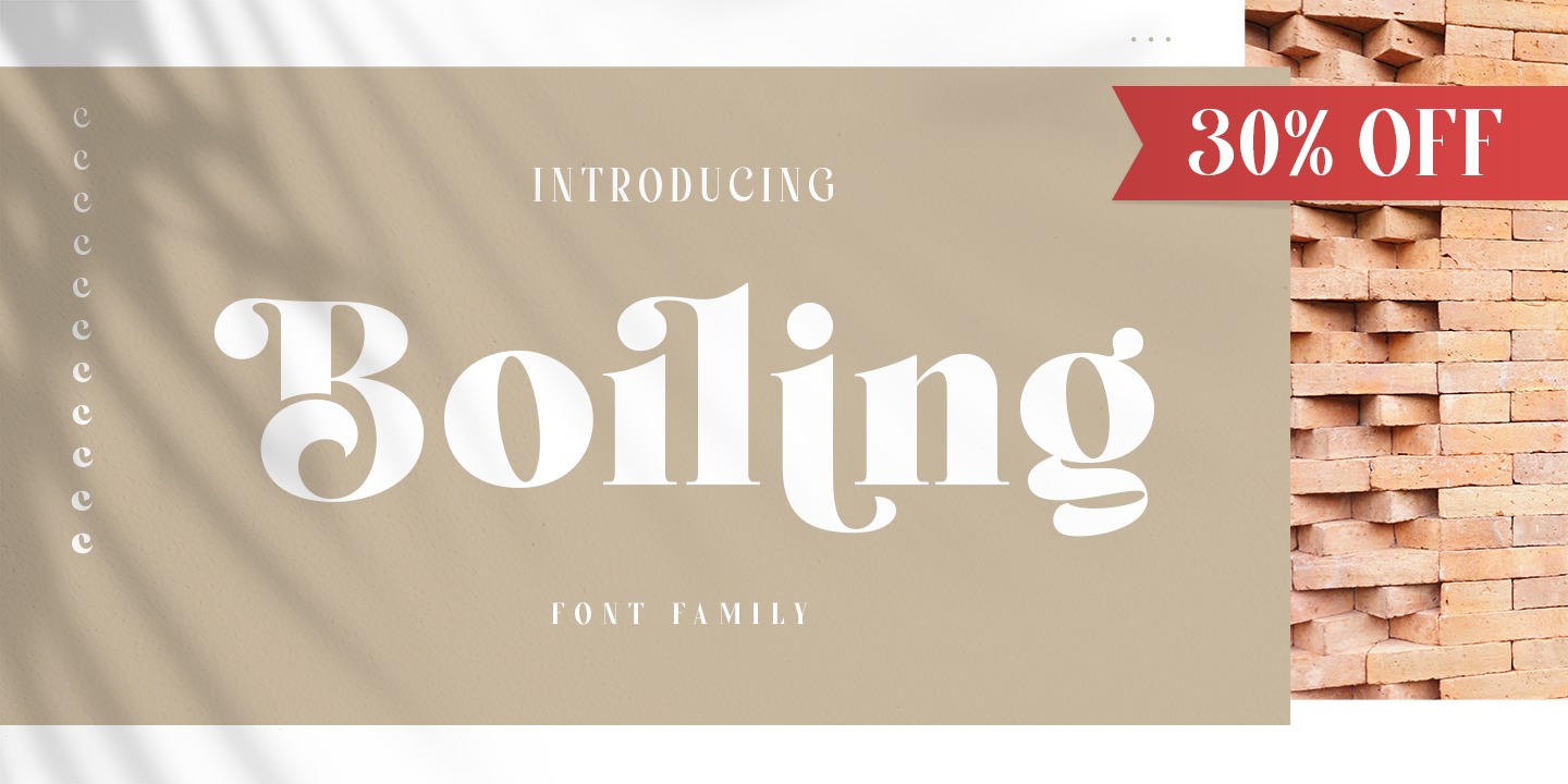 Пример шрифта Boiling Bold